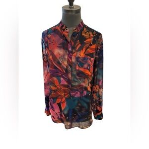 Marciano Abstract Colorful Blouse Size Small